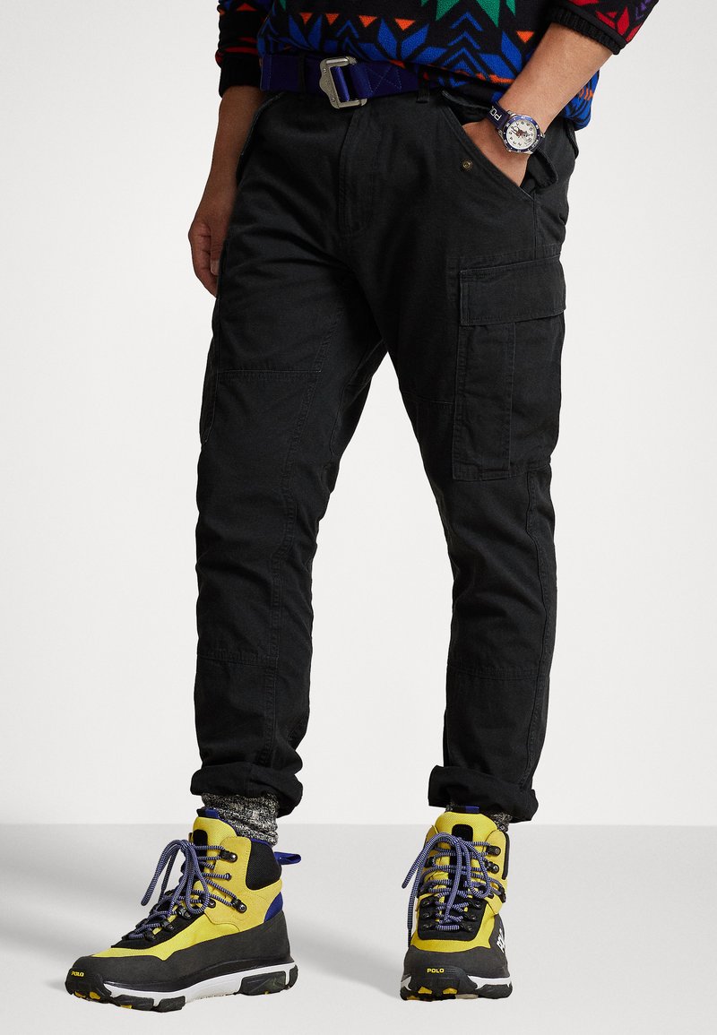 Polo Ralph Lauren SLIM FIT CANVAS CARGO PANT - Cargo trousers - black