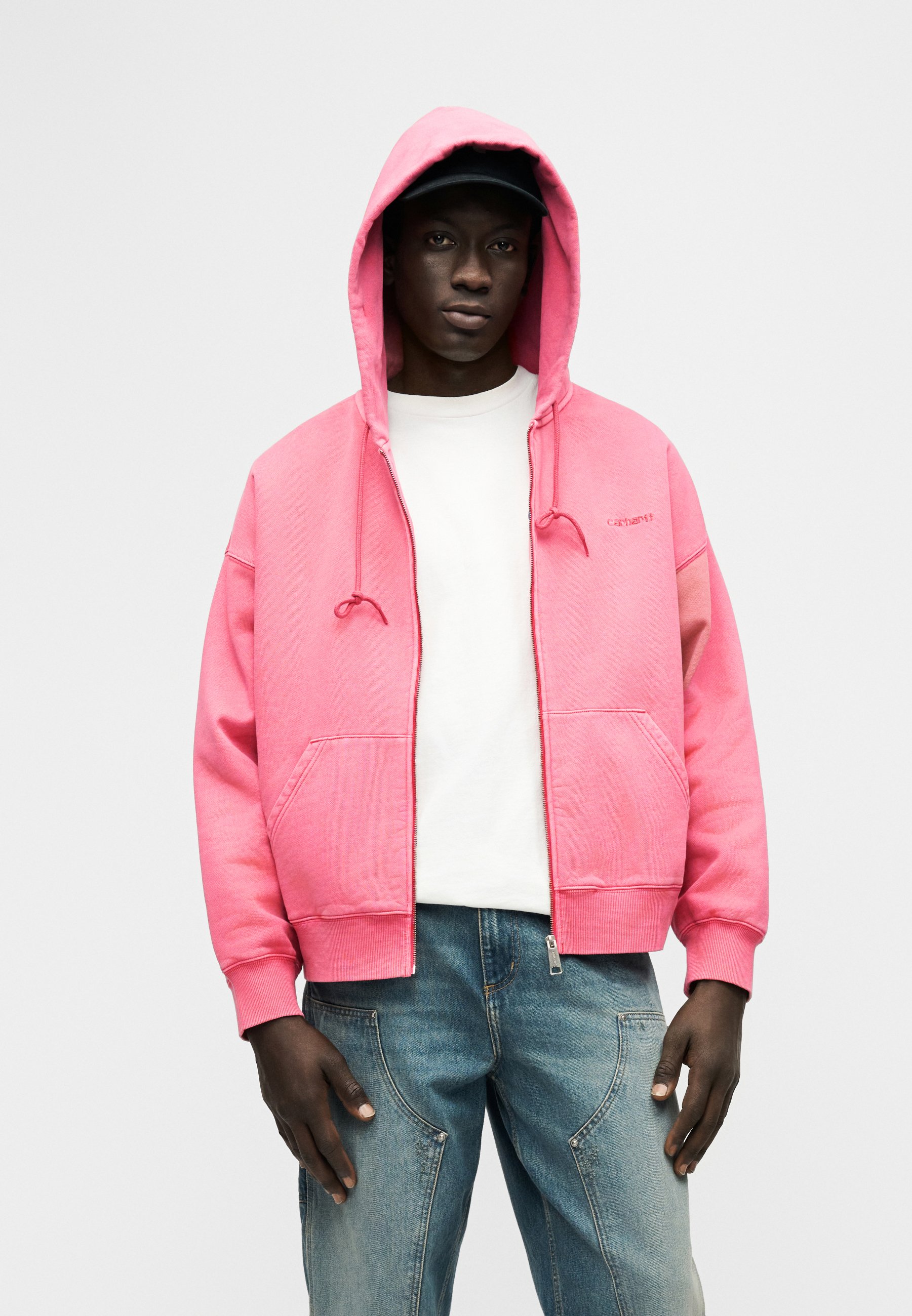 Carhartt WIP HOODED BENTON JACKET - Zip-up sweatshirt - primrose