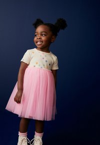 Next - SHORT SLEEVE TUTU - REGULAR FIT - Cocktailkleid/festliches Kleid - pink polka dot Thumbnail-Bild 1