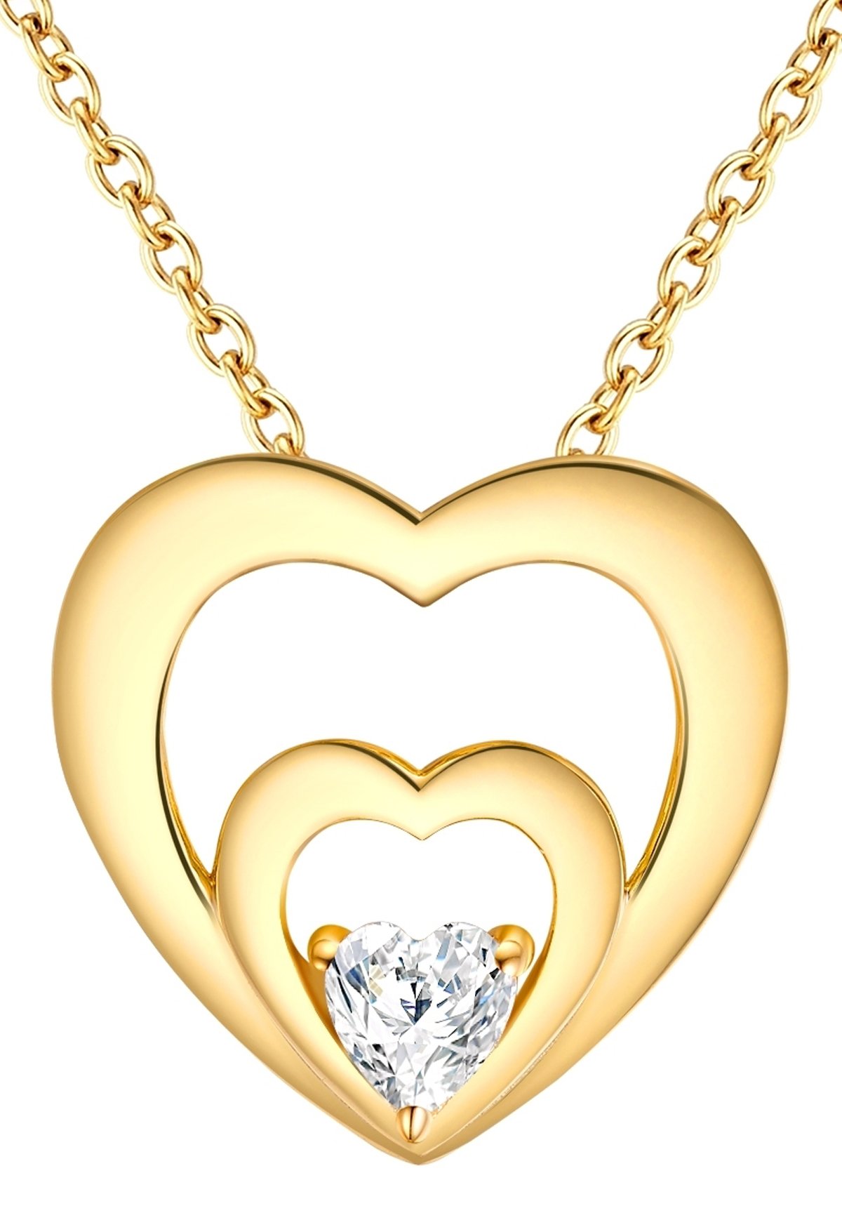Rafaela Donata HERZ - Halskette - gelbgoldfarben/goldfarben - Zalando.ch