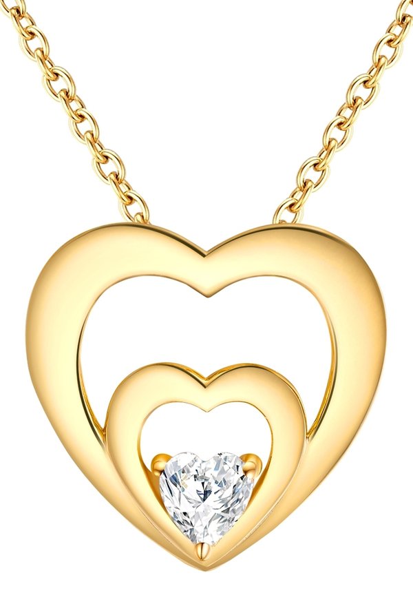 HERZ - Halskette - gelbgoldfarben