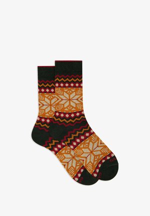 Gallo WITH DECORATIVE CHRISTMAS MOTIF - Calze - foresta