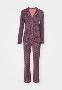 LASCANA VIVANCE DREAMS BY LASCANA VD COSY CLASSIC SET - Pyjama - dunkelblau/bordeaux
