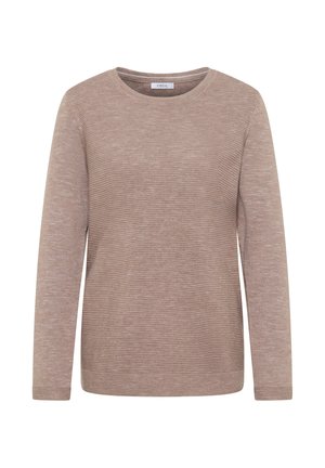 RUNDHALS STRUKTUR - Pullover - beige