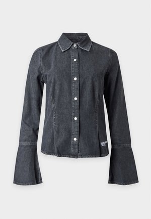 Karl Lagerfeld Jeans, WIDE SLEEVE - Риза с копчета - black denim