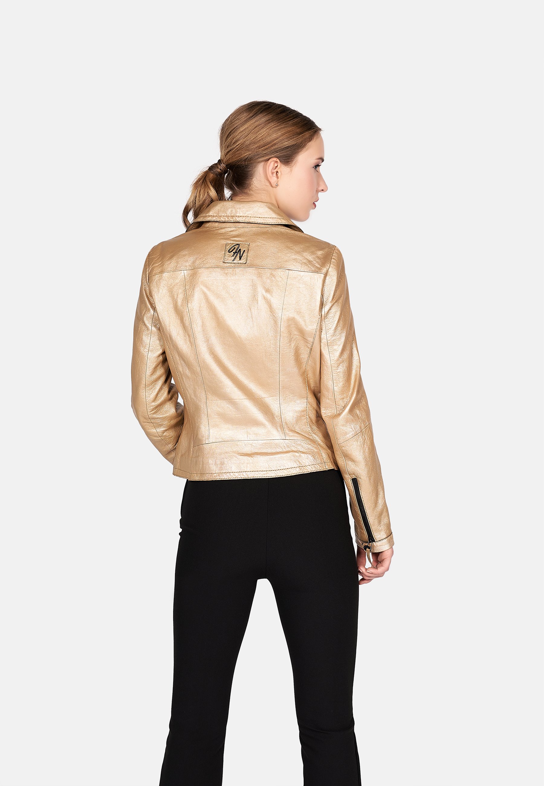 gold motorcycle jacket