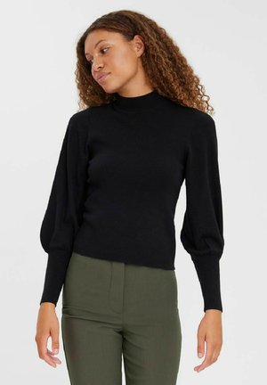 VMHOLLYKARISPUFF HIGHNECK - Sweter - black