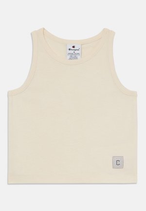 SUMMER TANK WITH BACK PRINT - Linne - beige