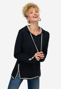 LAURASØN DOUBLEFACE - Mikina s kapucí - navy blue