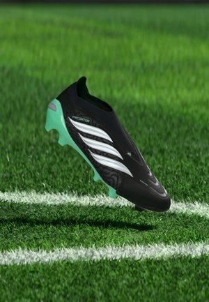 PREDATOR LEAGUE LL FG UNISEX - Футболни обувки за твърд терен - core black/silver-coloured metallic/pulse mint