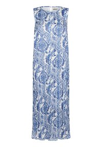 KAJEMMA - Denné šaty - blue white print gold lyrex