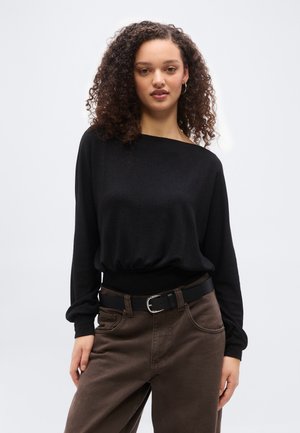 BOATNECK - Striktrøje - black