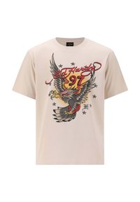 97 EAGLE - T-shirt imprimé - beige