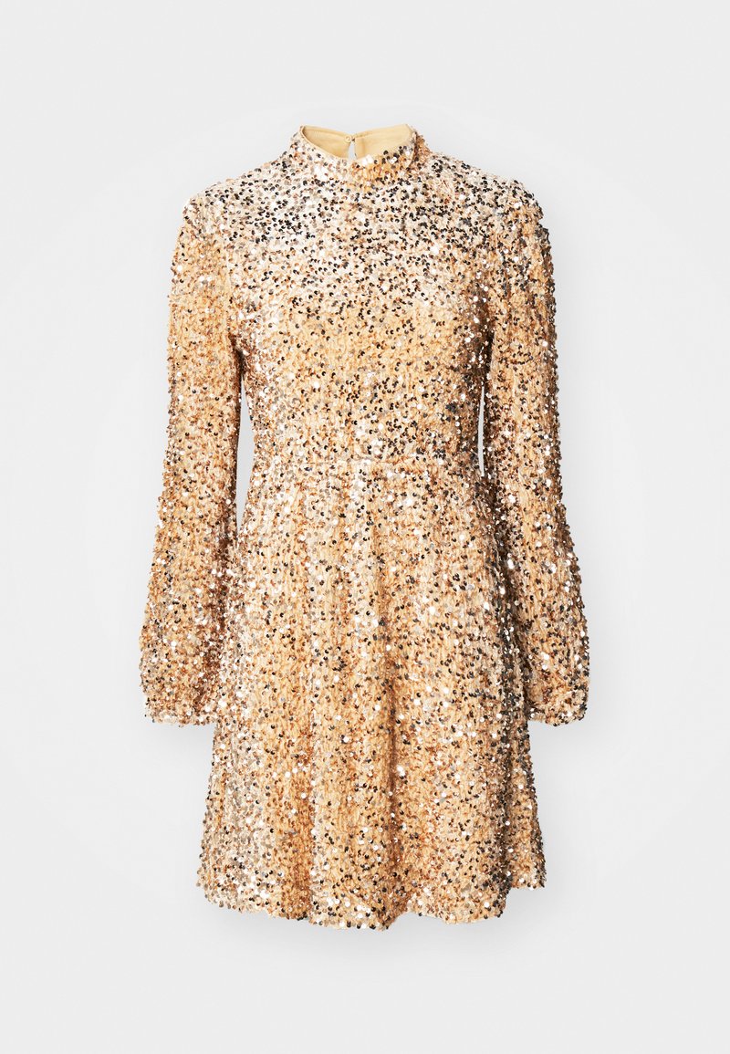 VILA VIPENNY SHORT - Cocktail dress / Party dress - gold colour/gold-coloured  - Zalando.co.uk