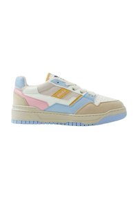 Unselected, white blue yellow pink