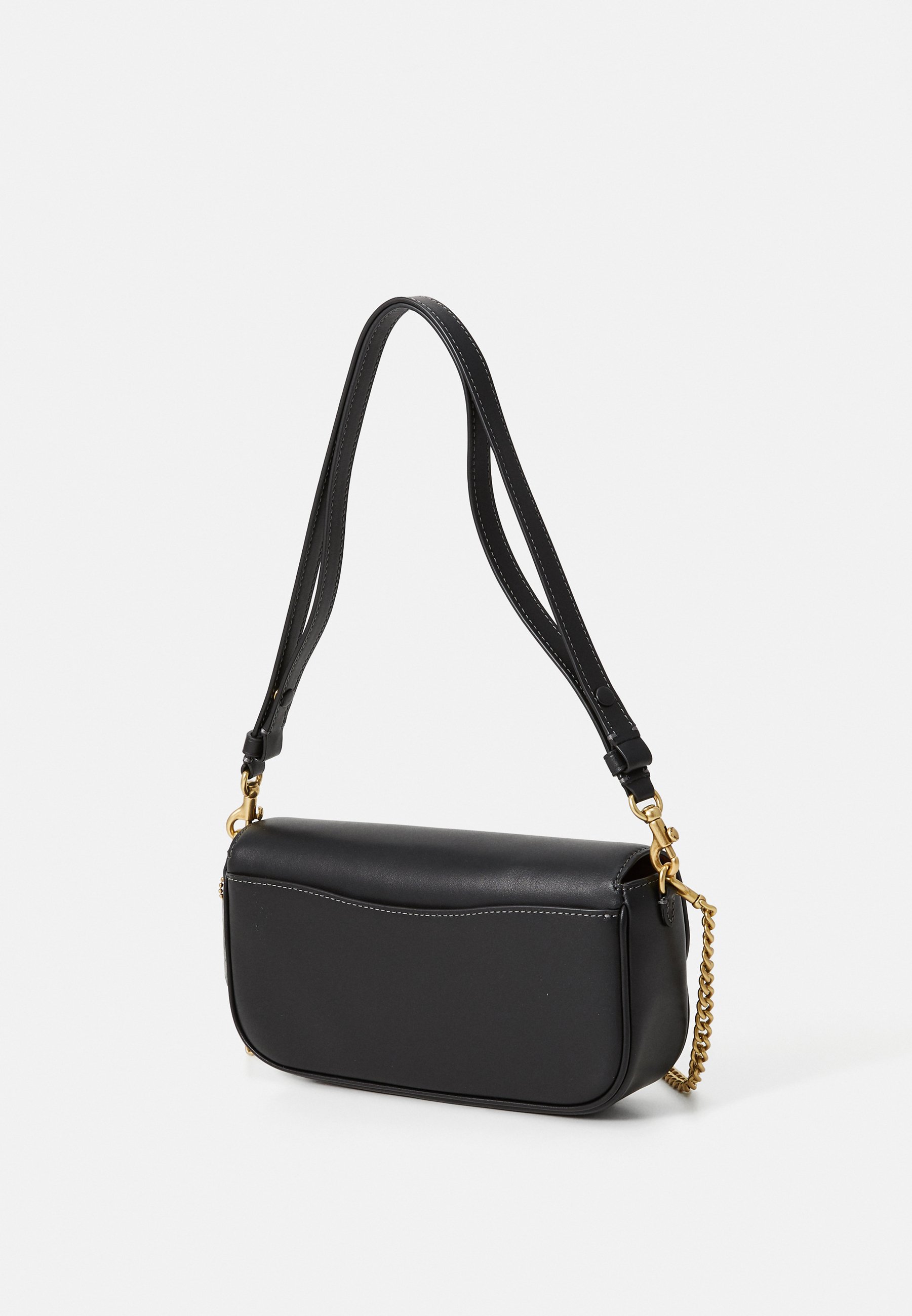 COACH REFINED BROOK FLAP CHAIN BAG - Handbag - black