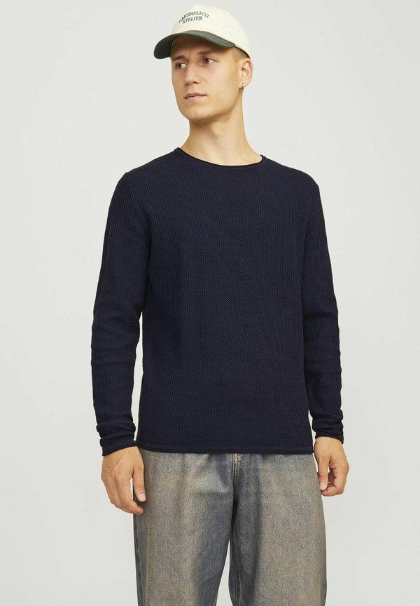 MIT RUNDHALS - Strickpullover - mood indigo