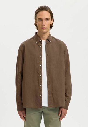 Selected SLHREGCLAY - Chemise - chocolate chip