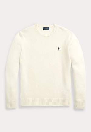 Polo Ralph Lauren, WOOL-CASHMERE CREWNECK SWEATER - Vesta - andover cream