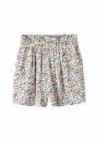 Blommönstrade shorts med elastisk midja, tillverkade av lätt tyg i pastellfärger, med en lös och avslappnad passform.