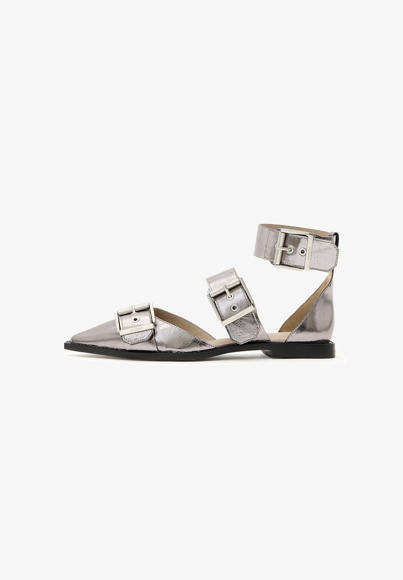 AllSaints SUTTON - Sandalen met enkelbandjes - GUNMETAL GREY