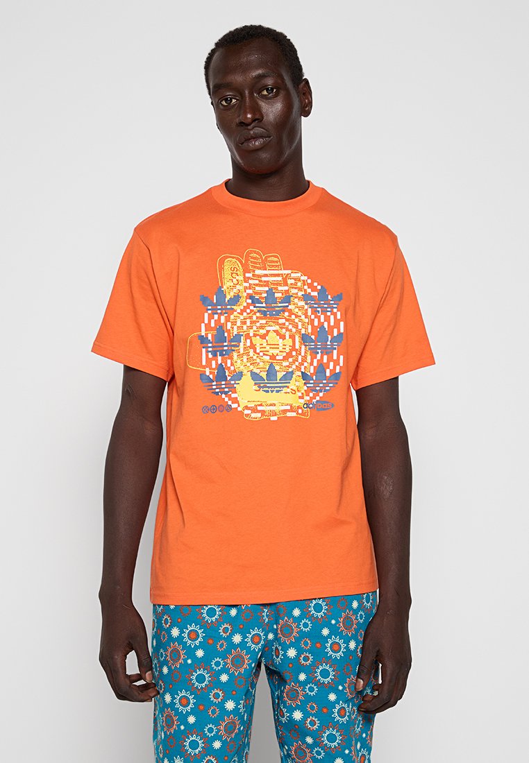 adidas Originals T-shirt print oranje adidas Originals T-shirt print oranje