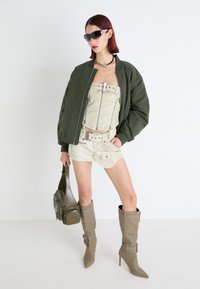 Jaded London BUCKLE AND ZIP CORSET - Top - beige