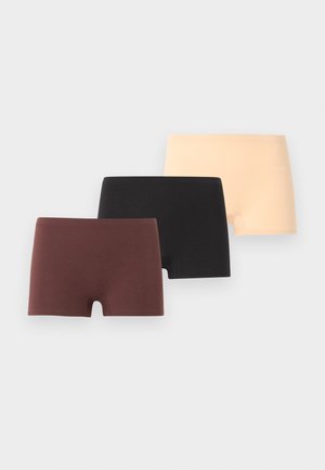 3 PACK - Boyshorts - black/dark brown/beige