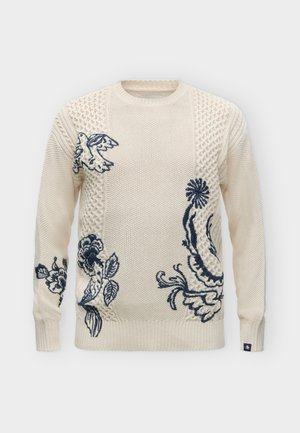 Scotch & Soda, DELFTS BLAUW EMBROIDERED - Strickpullover - eggnog