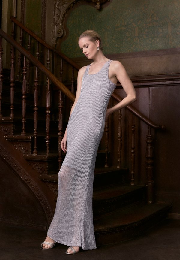 NELSON ABITO  - Maxi dress - grigio perla3