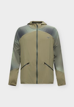 Mizuno, ACTIVE ALPHA HOODED JACKET - Ветровка - martini olive