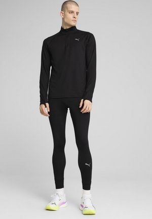 M RUN VELOCITY CLOUDSPUN 1/4 ZIP - Tops ar garām piedurknēm - puma black