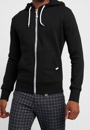 Felpa con zip - black