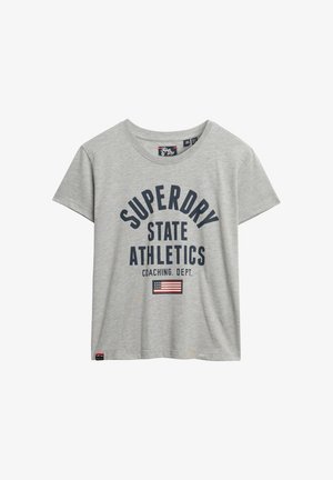 Superdry & Co, ATHLETIC GRAPHIC - T-shirts print - grey marl