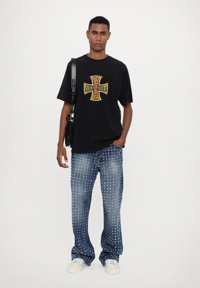 The Kooples JEAN - Traperice ravnih nogavica - blue bleached/navy