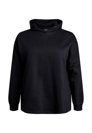 Zizzi Pulover s kapuco - black