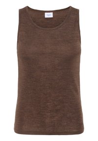 GARIMASZ WOOL TANK - Débardeur - fondue fudge melange
