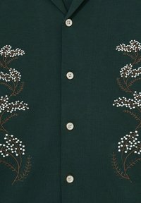 Reiss GOYA FLORAL EMBROIDERED  - Marškiniai - dark green