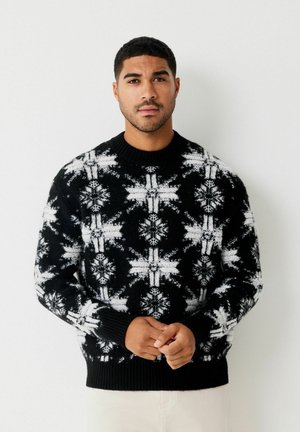 Pullover - black/white