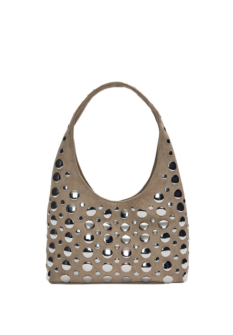 PULL&BEAR - STUDDED  - Handbag - beige, Enlarge