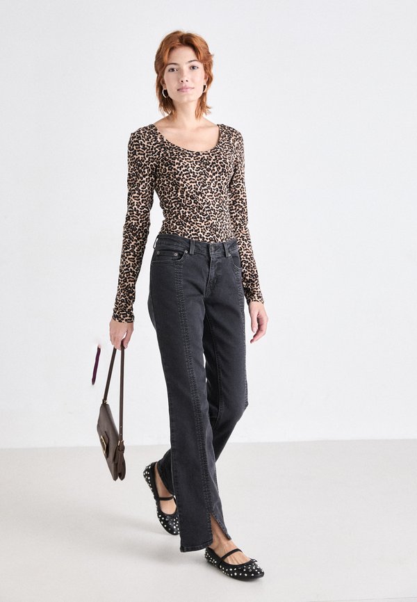 ONLLIVE LOVE U NECK BODY  - Long sleeved top - ginger root3