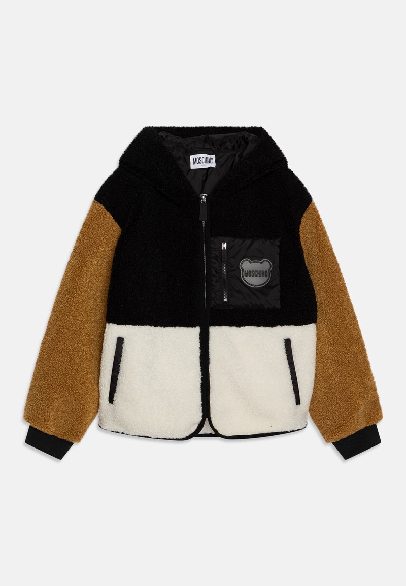 MOSCHINO HOODED UNISEX - Talvejope - beige/black