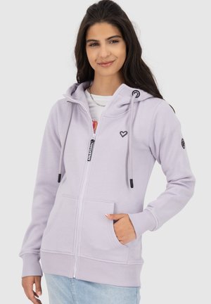 YASMINAK A HOODED - Sweater met rits - galactic lilac melange