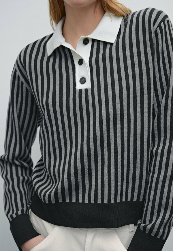 STRIPED WITH COLLAR - Long sleeved top4