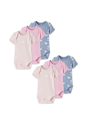 Name it, BEQUEMER KURZARMBODY 6ER-SET DRUCKKNOPFVERSCHLUSS BASIC - Body - blau-rosa