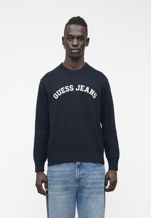 Guess Jeans PATCH - Pulóver - daring ocean