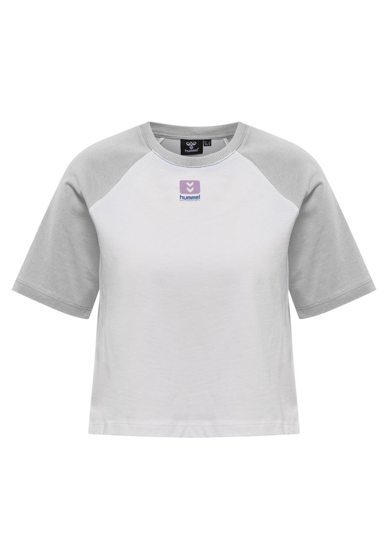Hummel T-shirt print lichtgrijs