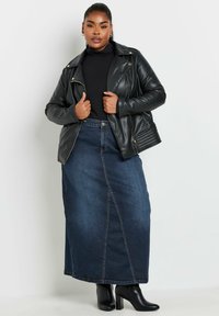 Yours Clothing CURVE - Falda larga - dark blue