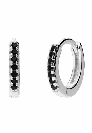 MODERN BASIC - Earrings - silver-coloured black