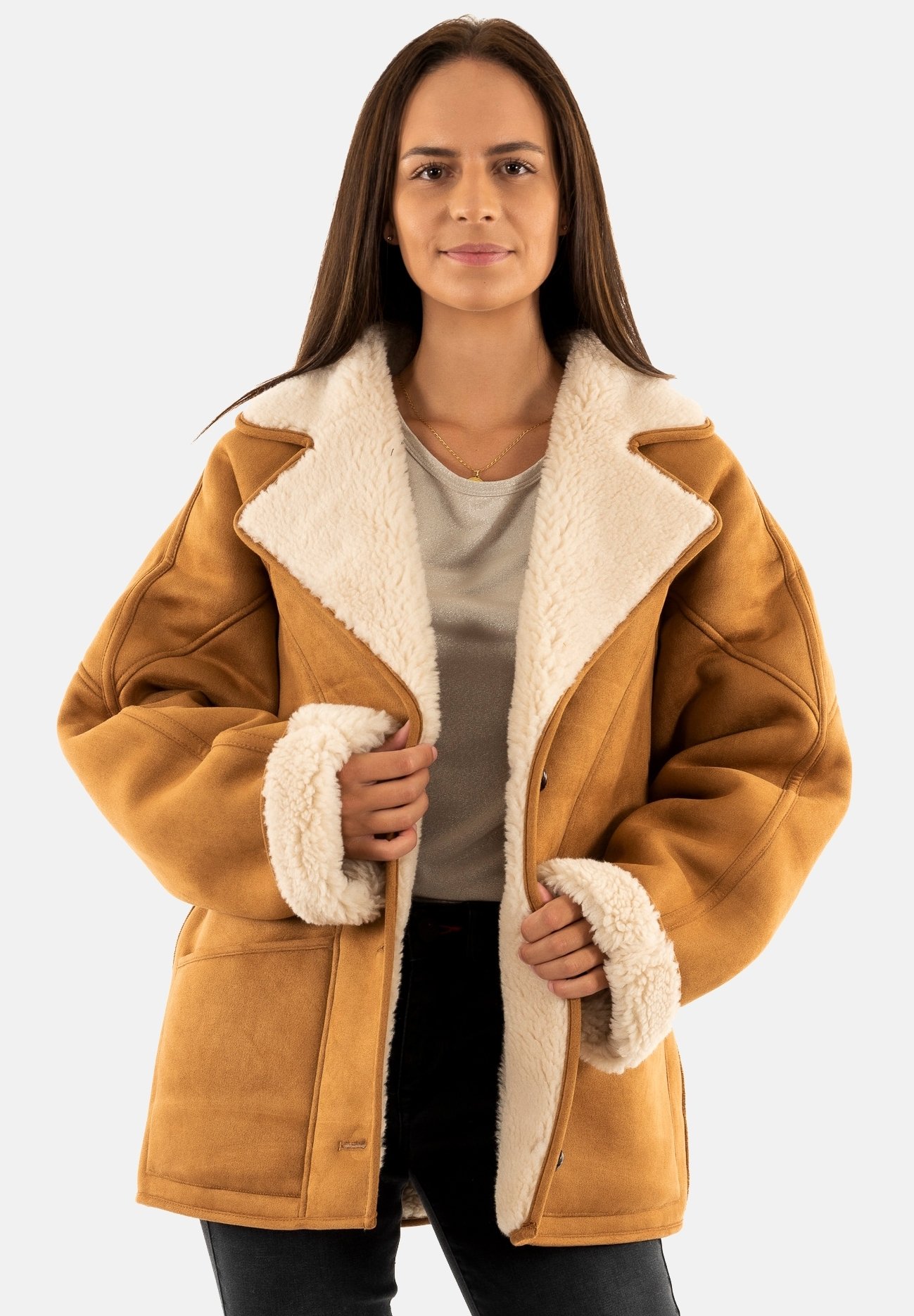 Grace Mila NOIRA Manteau d'hiver marron